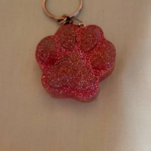 Paw print key chain